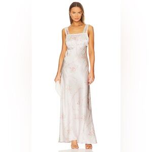 NWT Love Shack Fancy Kyan Long Dress Angelic Pink Sz 10